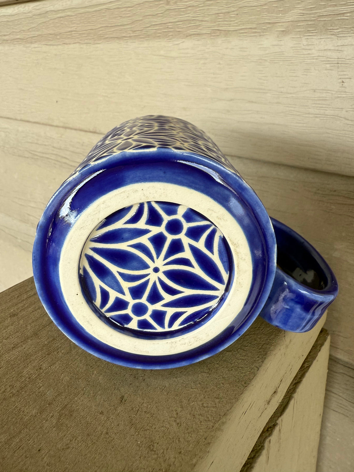 Geo Floral Mug - Blue