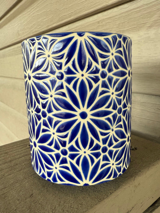 Geo Floral Mug - Blue