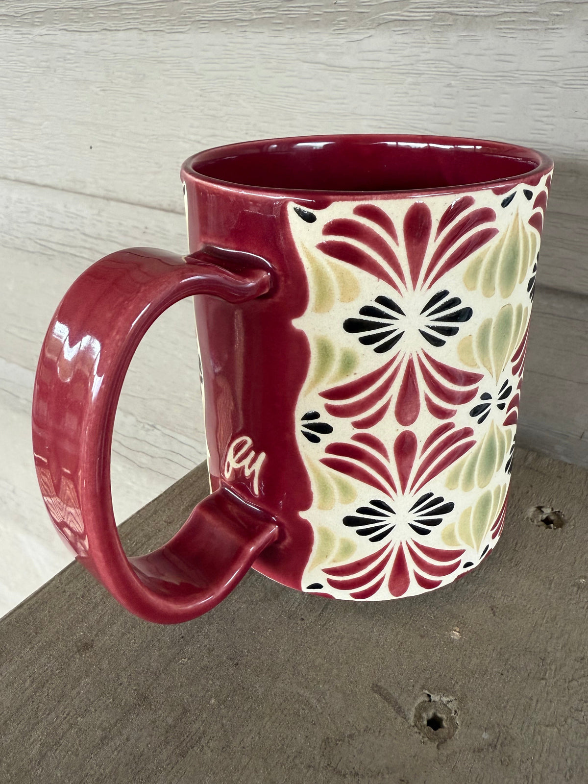 Petals Mug - Cherry, Green, & Black
