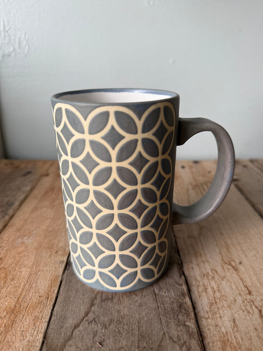 Retro Mug - Blue/Grey