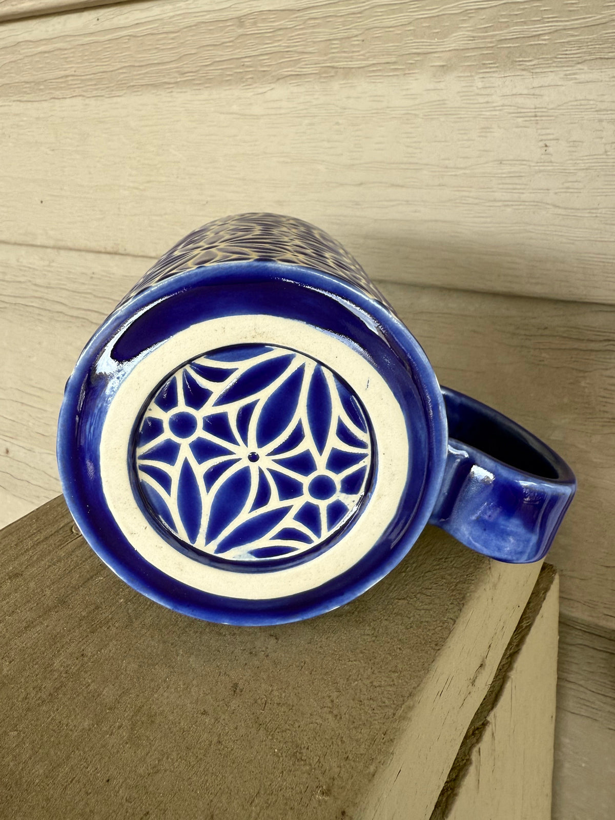 Geo Floral Mug - Blue