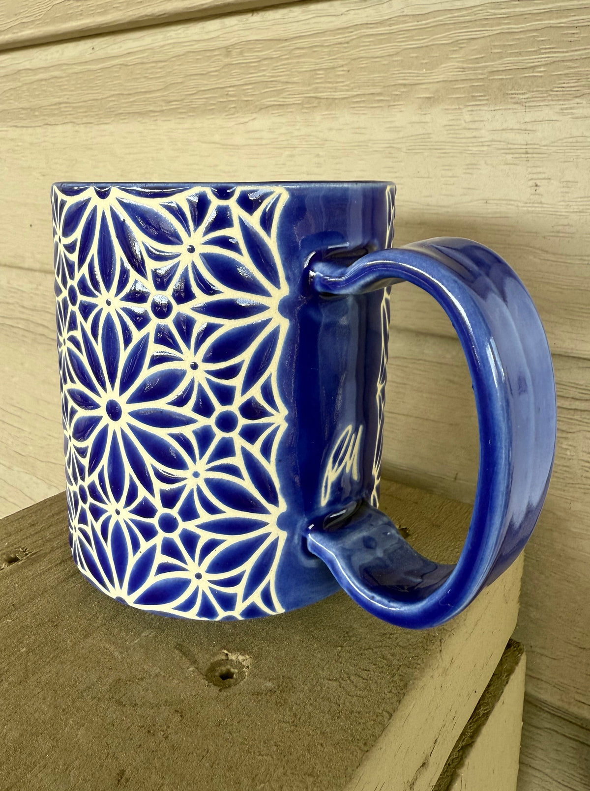 Geo Floral Mug - Blue