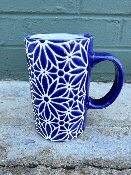 Geo Floral Mug - Blue #1
