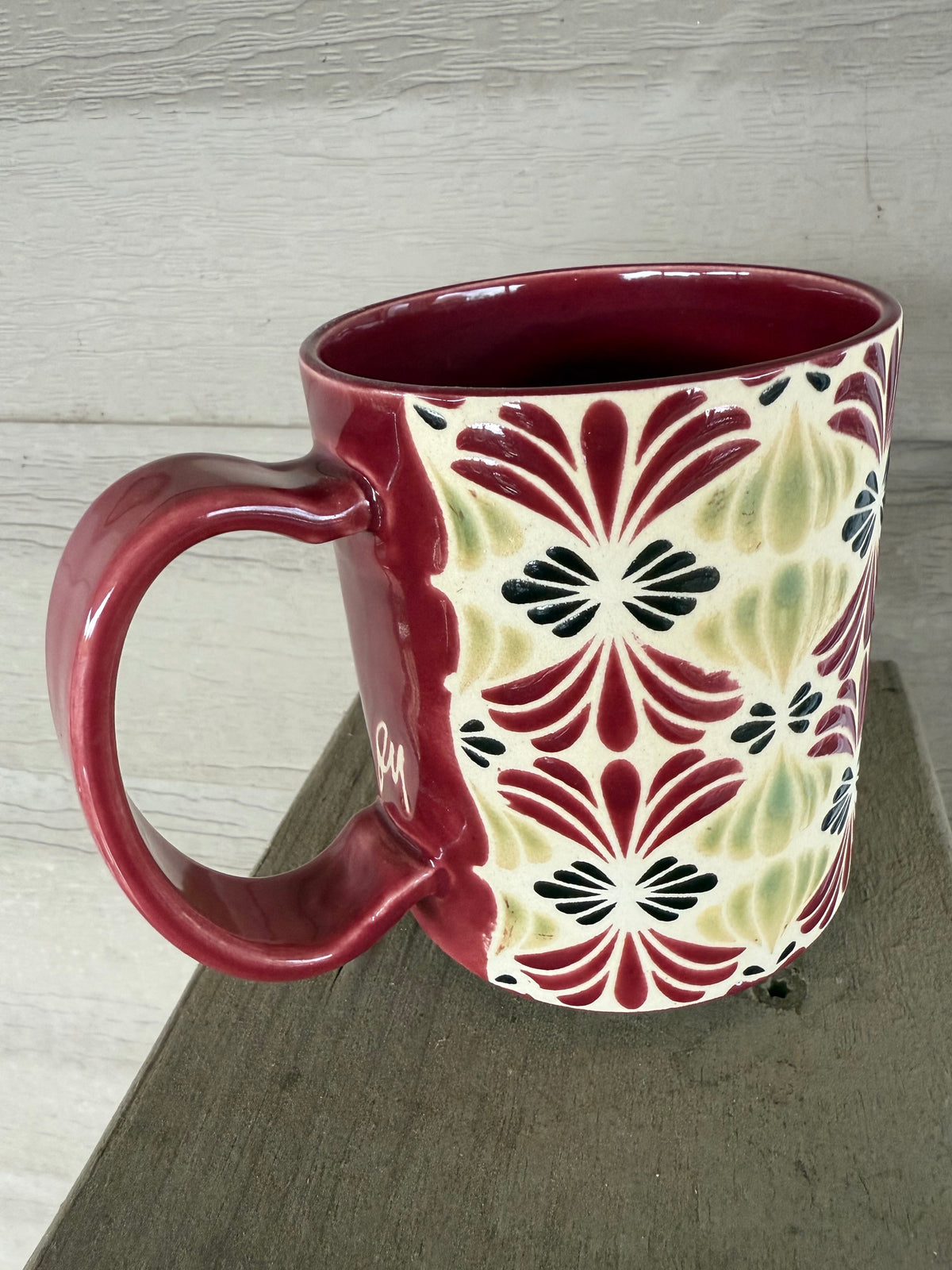 Petals Mug - Cherry, Green, & Black