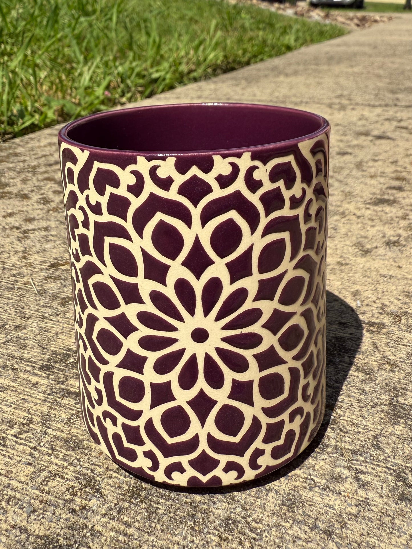 Mandala Mug - Eggplant