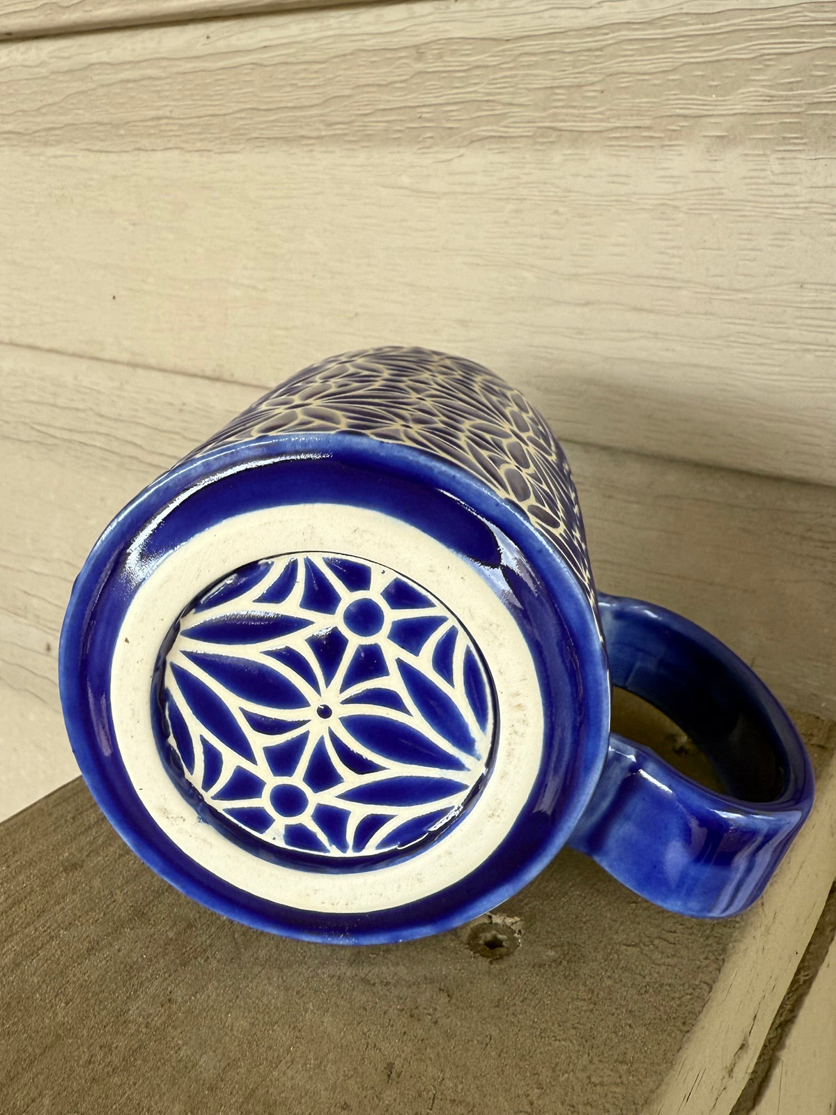 Geo Floral Mug - Blue