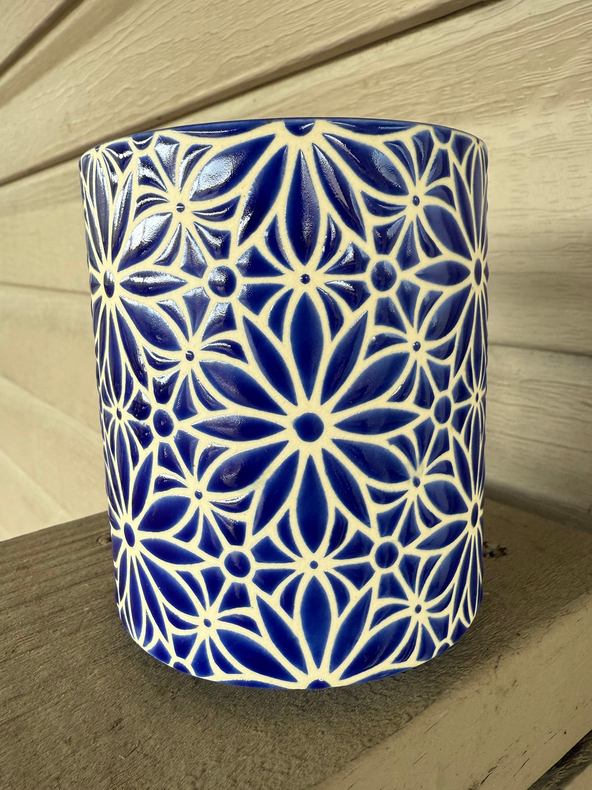 Geo Floral Mug - Blue