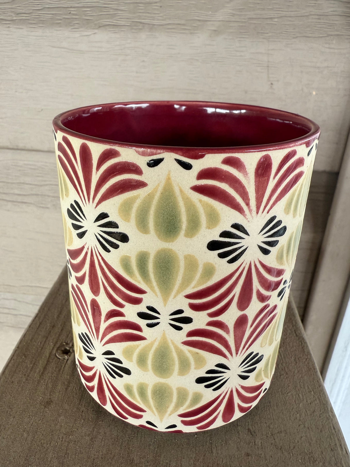 Petals Mug - Cherry, Green, & Black