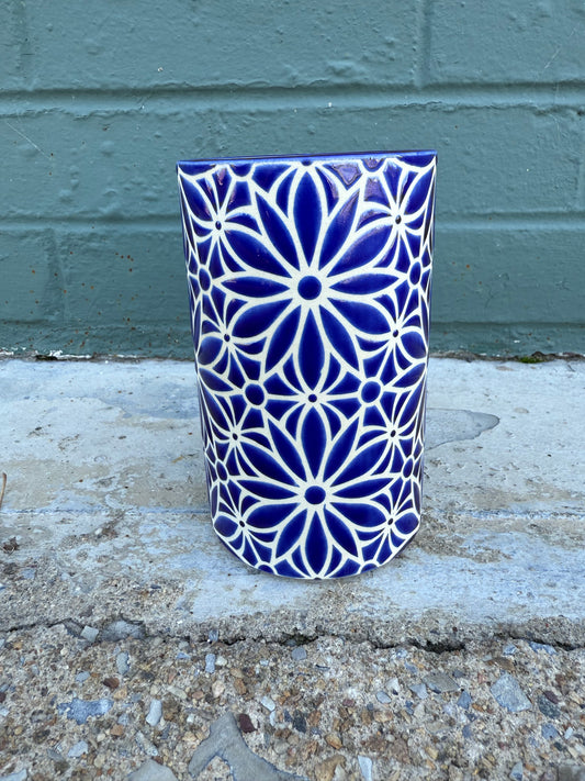 Geo Floral Mug - Blue #2
