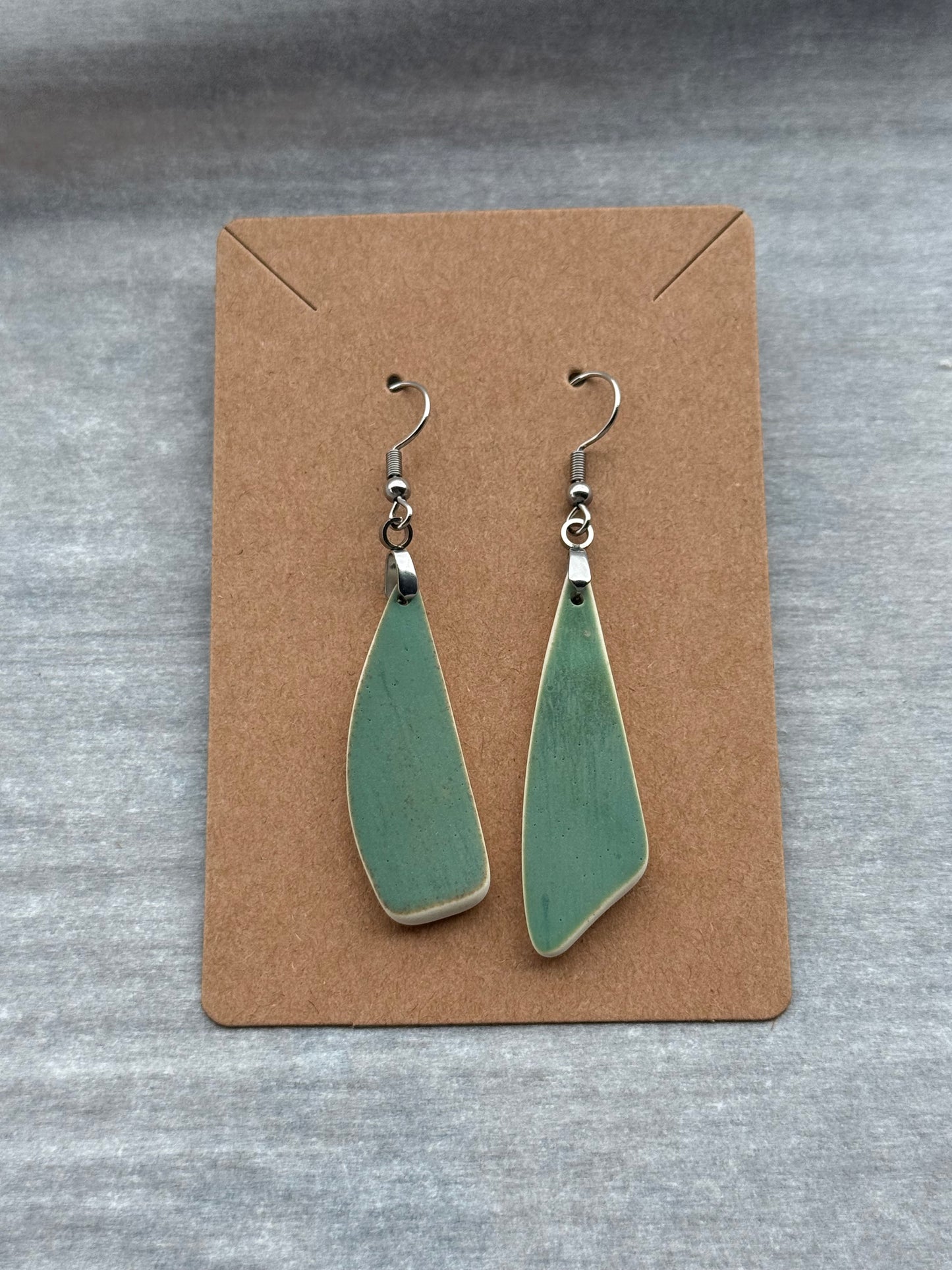 Relic Earrings - Green / Silver