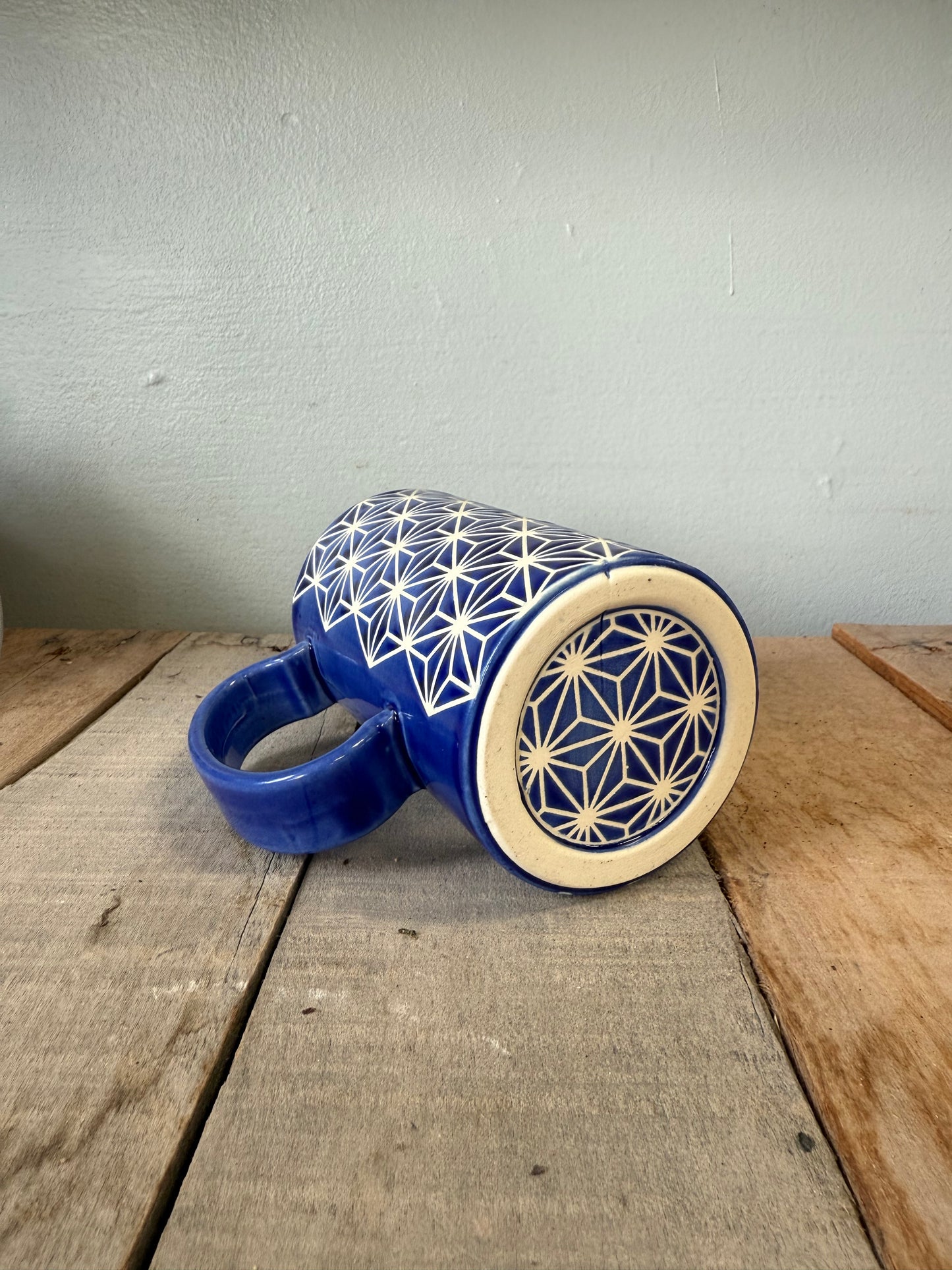 Flower of Life Mug - Blue Iris