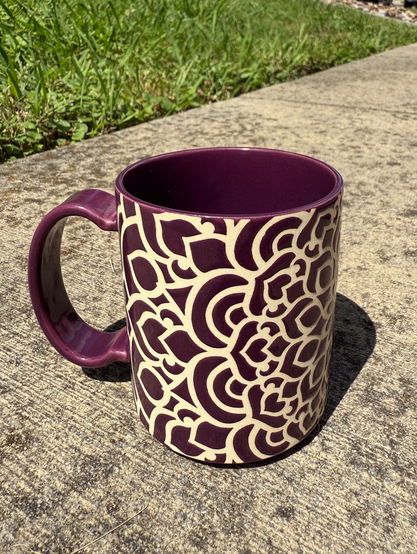 Mandala Mug - Eggplant