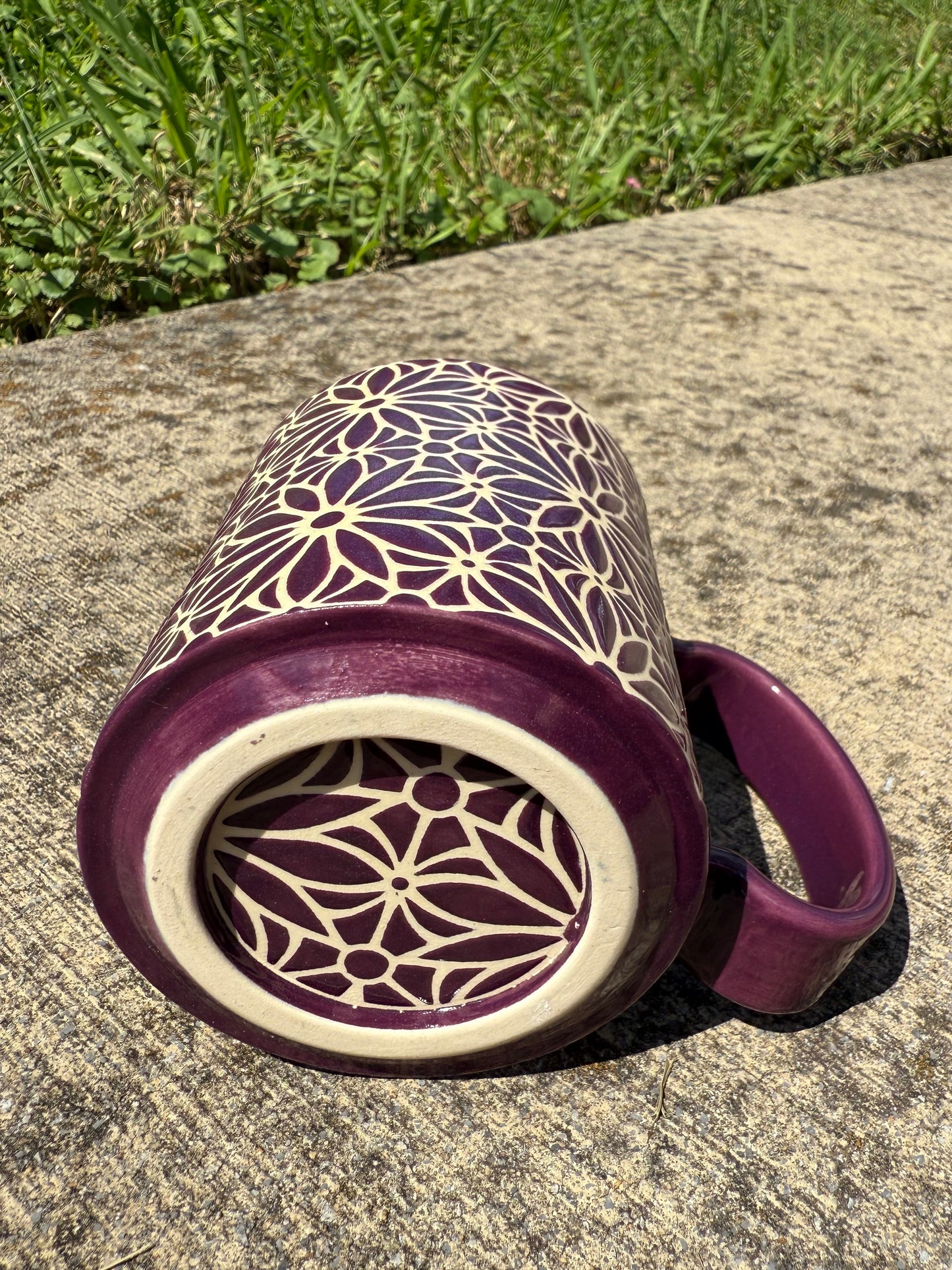 Geo Floral - Eggplant